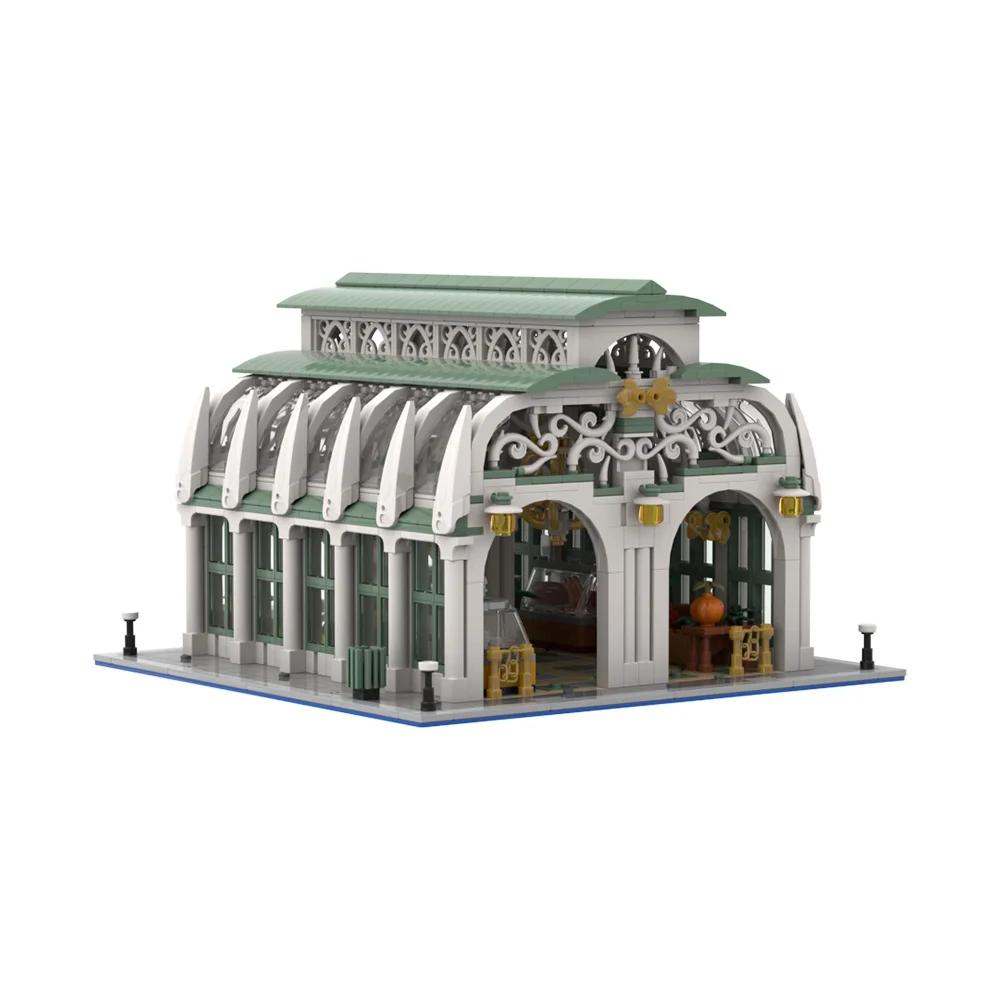 Gobricks MOC Museum Market hall Bricks Model Market house Indoor Market Mercado Roma Building Blcoks Toys Gift