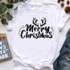 Leopard Merry Christmas Tree Graphic Print Tshirt Unisex Clothing Harajuku Shirt Peace Love Beersanta Claus T Shirt Femme