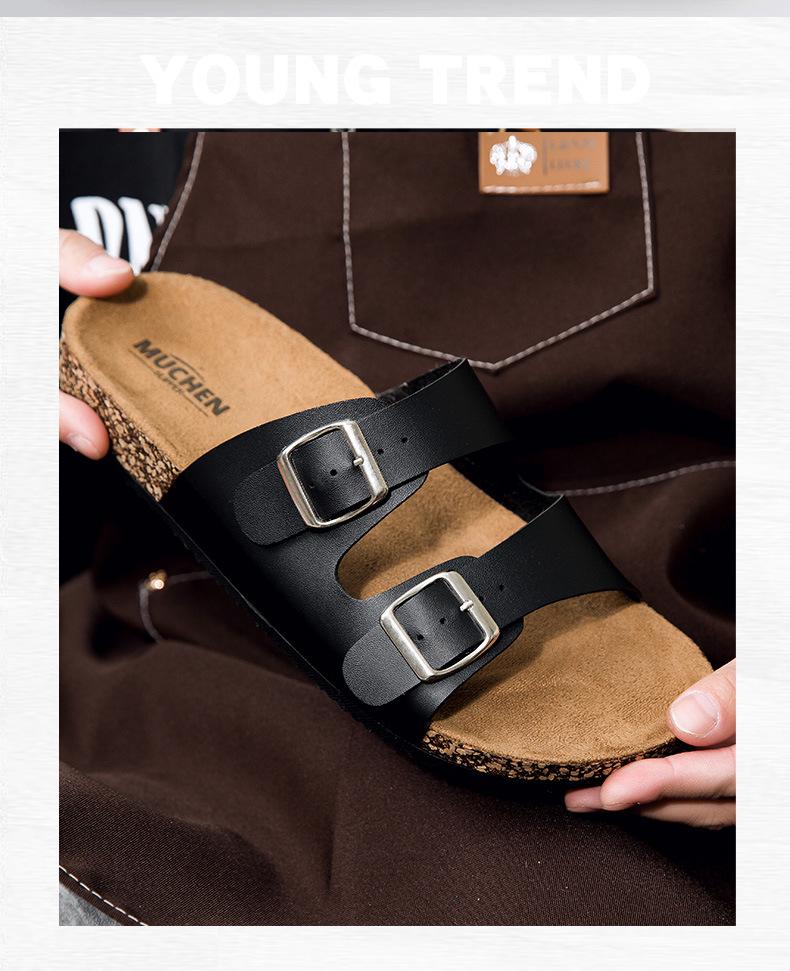 Men's Birkenstock Double Buckle Open Toe Sandals - Summer Casual Outdoor Footwear Slippers