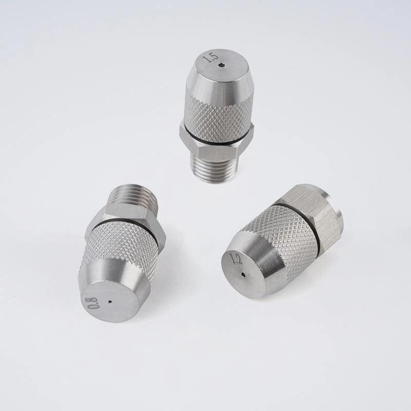 0.6 0.8 1.0 1.2 1.5 2.0Mm Hole Stainless Steel Nozzle Adjustable Steam Volume For Fog Cannon Machine 1/8' 1/4' 3/8' 1/2'