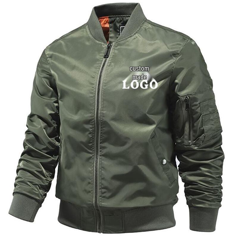 

Унисекс утепленная летная куртка с принтом логотипа: Рабочая одежда в бейсбольном стиле для весны/осени 3XL