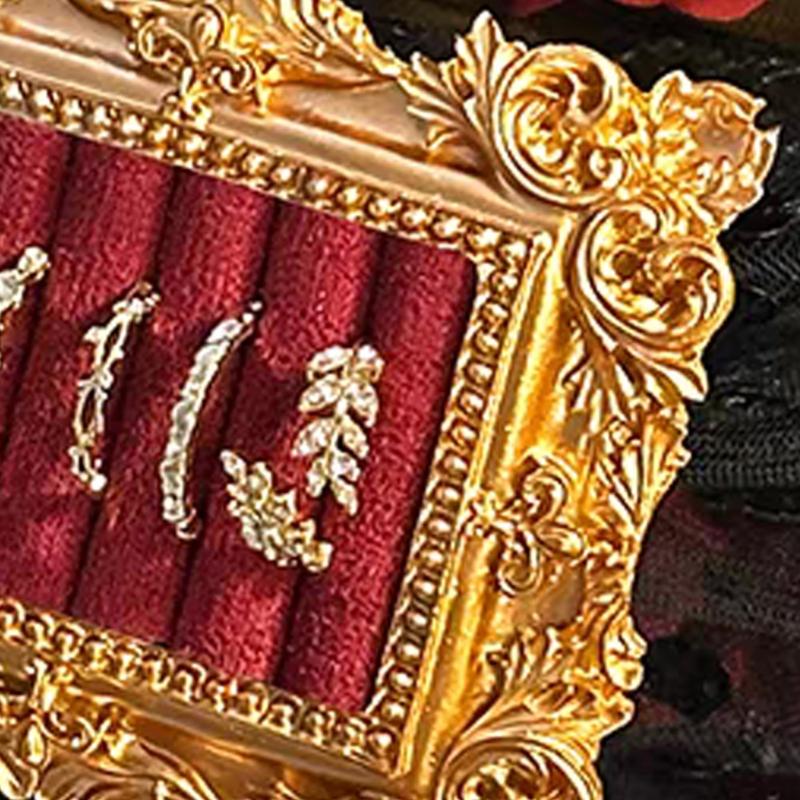 Vintage-inspirierte Ringhalter-Schale Schmuck-Displayständer Mit Samtauskleidung Und Harz-Handwerkskunst Foto-Styling-Werkzeug