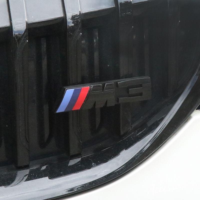 AAAQR1 ABS Car Emblem Sticker Front Grille Badge M Styling Decoration 3D Decal For BMW M Power 1 3 5 7 Series  M M1 M2 M3 M4 M5 M6 M7