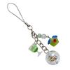 Adorable Ice Cream Design Crystal Phone Lanyard Green Pendant Keychain Gift Unisex Ice Cream Cup Keychain for Her