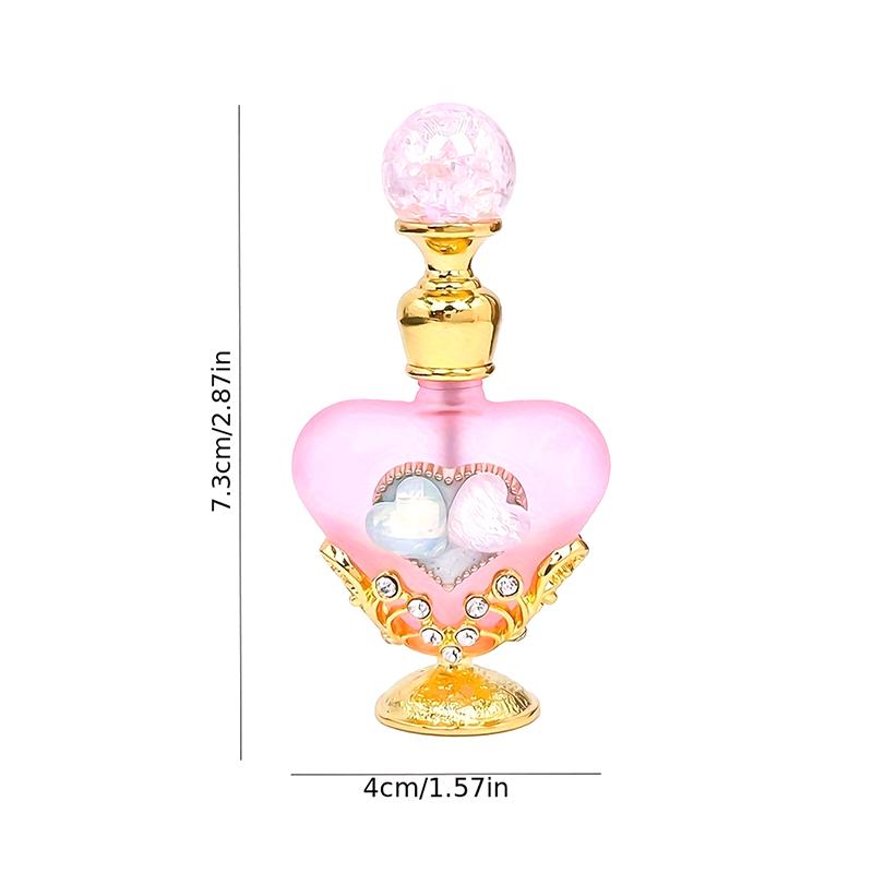 5 ml Herz Metall Leer Nachfüllbar Parfümöl Attar Flasche Glasbehälter Geschenk Heimdeko Hochzeitsgeschenke