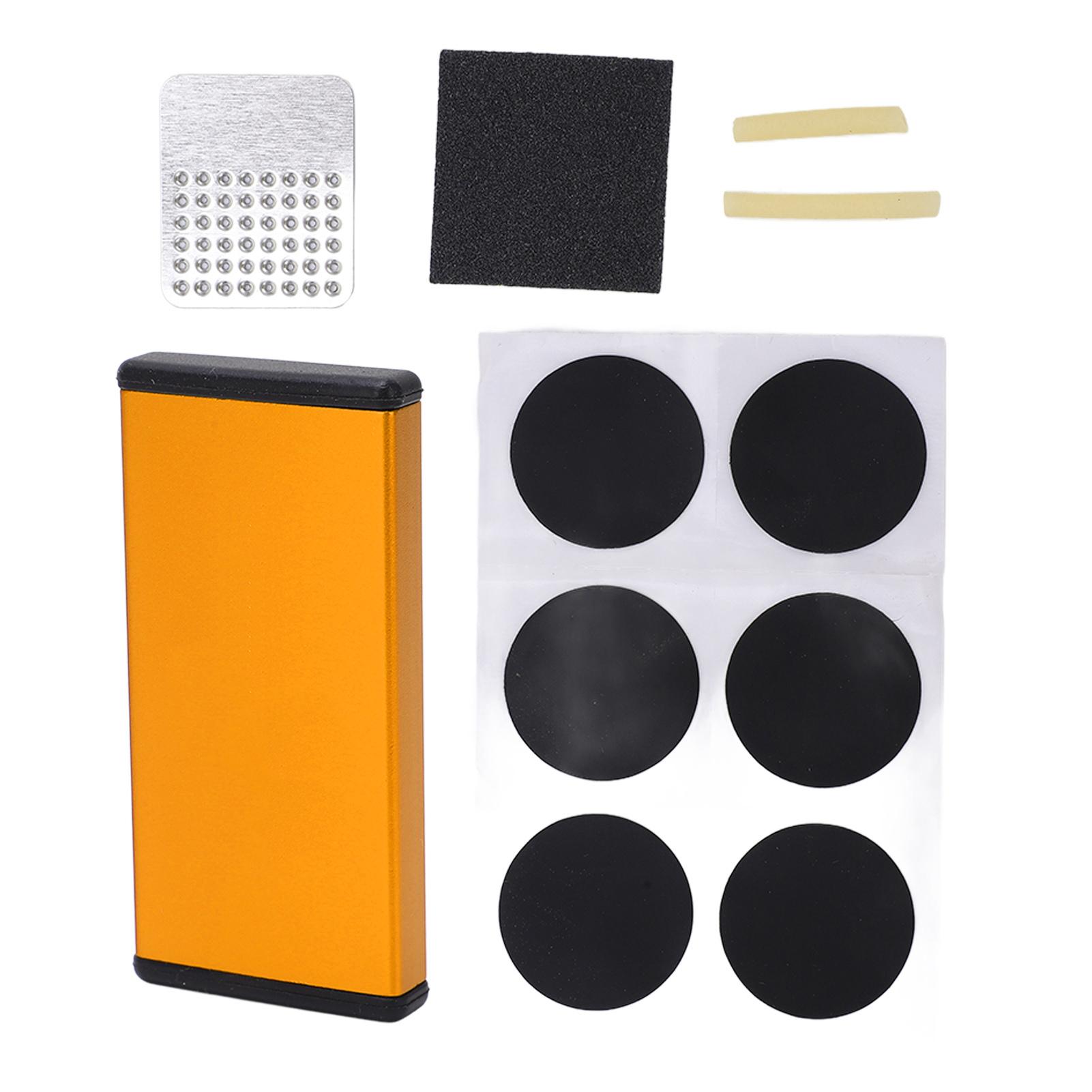 Bike Tire Patch Repair Kit Glue Free Repair Kit Box for Road Mountain Bicycle Emergency золотой