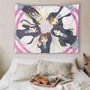 Avanti! Arazzo da Parete di Gruppo Anime, Carina Ragazza Anime Musicale da Appendere alla Parete, Decorazione in Poliestere per Camera da Letto, Dormitorio e Fan di Anime
