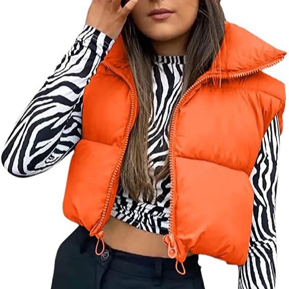 Women's 2023 Spring Cotton Zip-Up Vest: 11 Colors, Stand-Up Collar
