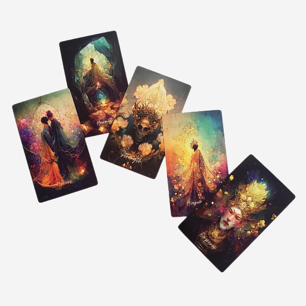 12x7cm Vesmír Měsíc Tarotová Karta 78 Karet/Sada Balíček Rodinná Zábava Stolní Hra Věštecké Karty