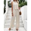 Summer Women's Fashion Sleeveless Tank Top Casual Pants Set