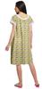 Moomaya Printed Short Sleeve Knee Length Nightdress Round Neck Sleepwear