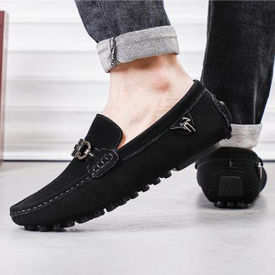 2025 New Loafers Men Soft Driving Moccasins High Quality Flats Genuine Leather Shoes Men Slip-on Suede Loafers for Men