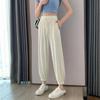XS Petite Ice Silk Cropped Joggers for Women, Summer Thin 145cm - Look Taller with Carrot Lantern Style Pants