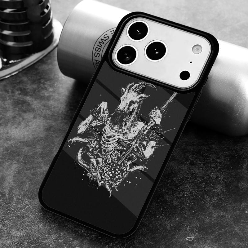 Satanic scary skull Phone Case For iPhone 17,16e,15,14,13,12,11,Mini,Pro,MAX soft Silicone Cover