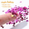 Glitter Gradient Maple Leaf Nail Art Sequins Applique Christmas Decor