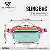 WRELS Crossbody Bag Lightweight Waterproof Multi-function Waist Pack Sports Outdoor Leisure Large-capacity Commuter Pack