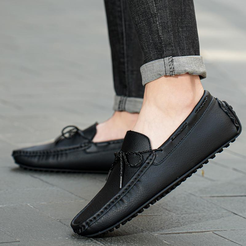 Summer Men Loafers Cow Suede Mens Casual Shoes Lightweight Walking Shoes Breathable Fashion Male Footwear New Slip On Boat Shoes