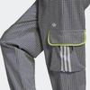 Adidas Originals Gingham Sports Long Pants Series Durable Skin-Friendly Cargo Pants Women Pants Gray White HB9457