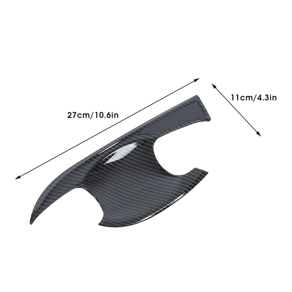 4Pcs Car ABS Door Handle Bowl Cover for Yaris VIOS XP150 2019‑2022(Carbon Fiber)