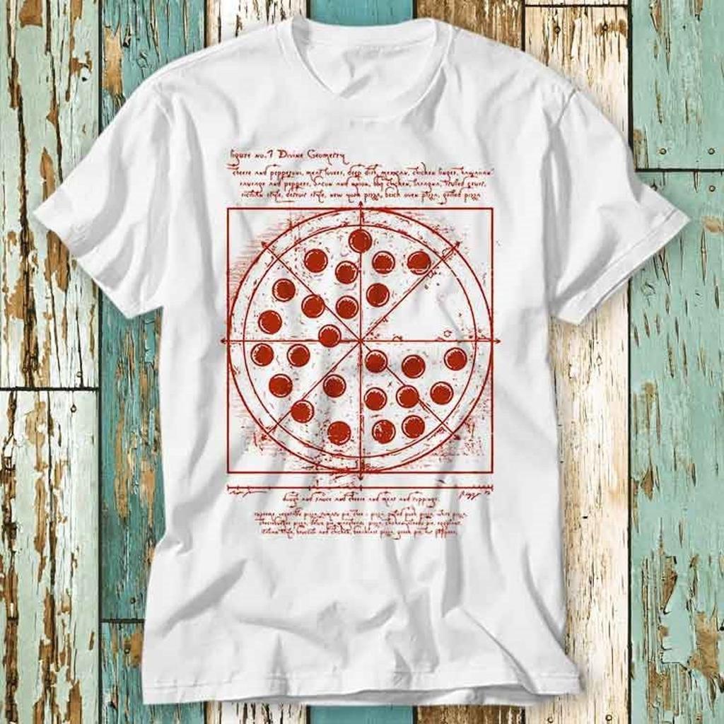 Tom Vitruvian Pizza Leonardo Da Vinci Spider T-Shirt Top Design Unisex Ladies Mens Tee Retro Fashion Vintage Shirt S770