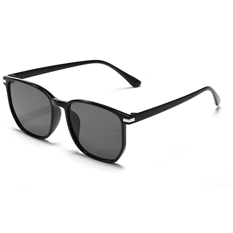 European and American simple box sunglasses for women without makeup, personalized trend for driving, sun protection and UV protection sunglasses f