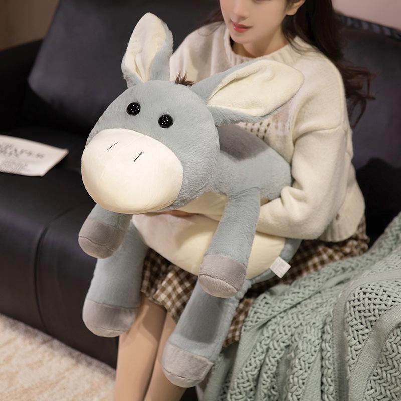 Cartoon Soft Lying Down Donkey Throw Pillow Plush Toy Doll Small Donkey Doll Home Pillow Girl Doll