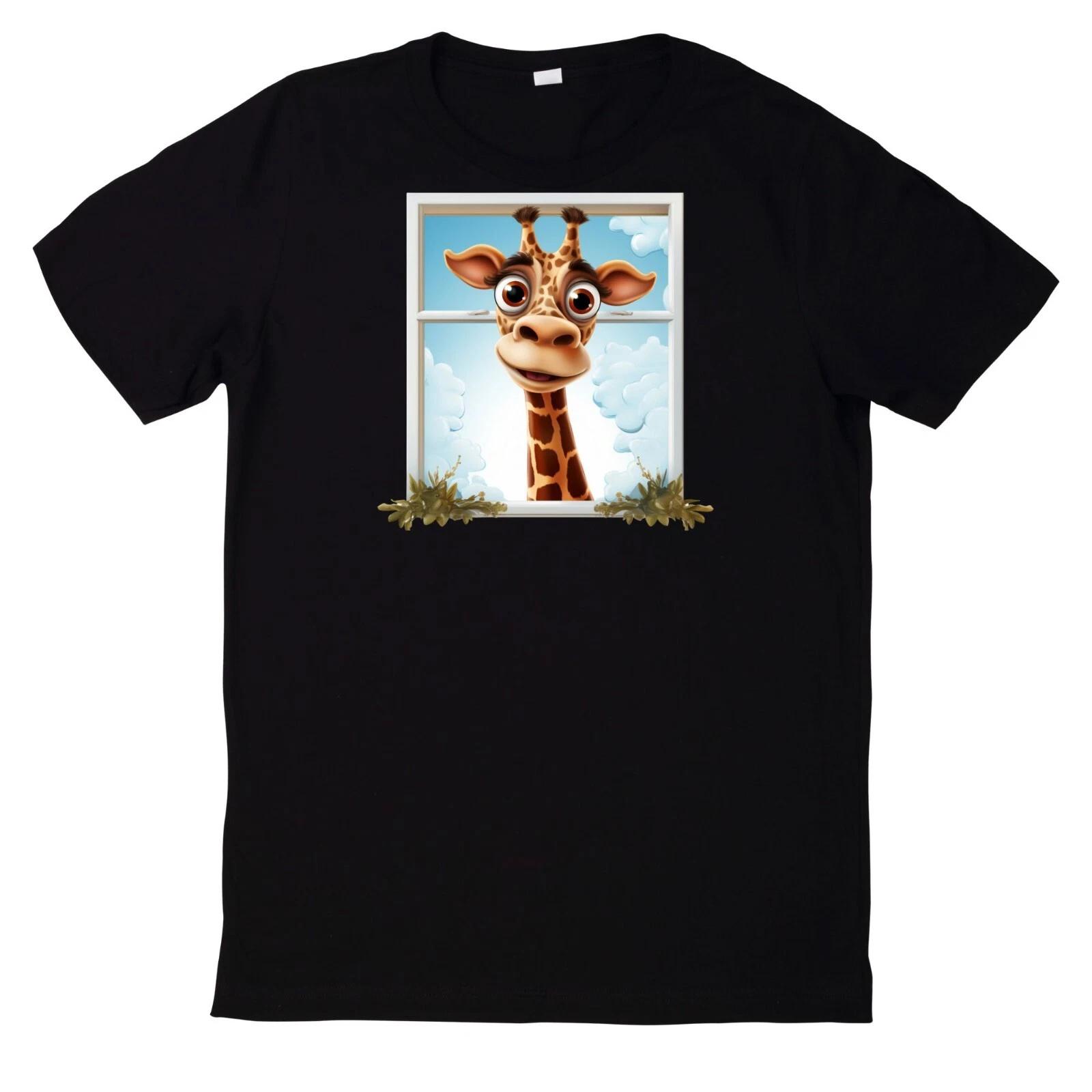 T-Shirt Giraffe Tier Witzig Geschenkidee Lustig Geschenk Motiv Baumwolle L