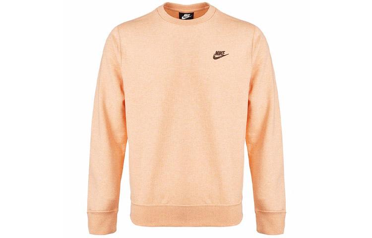 Nike Sweatshirts Men s Apricot Pink Crew Neck Moderate Regular DA0684-800 L
