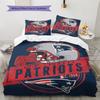 Set Biancheria da Letto con Fantasia New England Patriots Copripiumino Federa Decorazione per la Casa Regalo (1 * copripiumino + 2 * federa, senza nucleo)