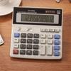 Nova Calculadora de Mesa Financeira Multifuncional de 2 Vias com Alimentação, Botões Grandes para Escritório, Display Inclinável Grande