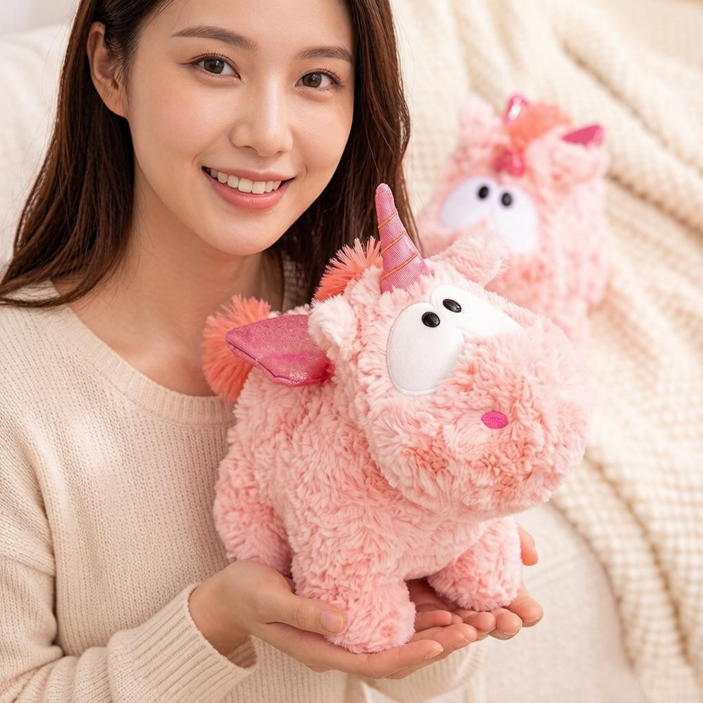 Household Items No.2 Unisex Pink Adorable Unicorn Plush Toy Stuffed Sweet Fantastic Animal Plushie Sleeping Companion Appeasing Girlfriend Gift
