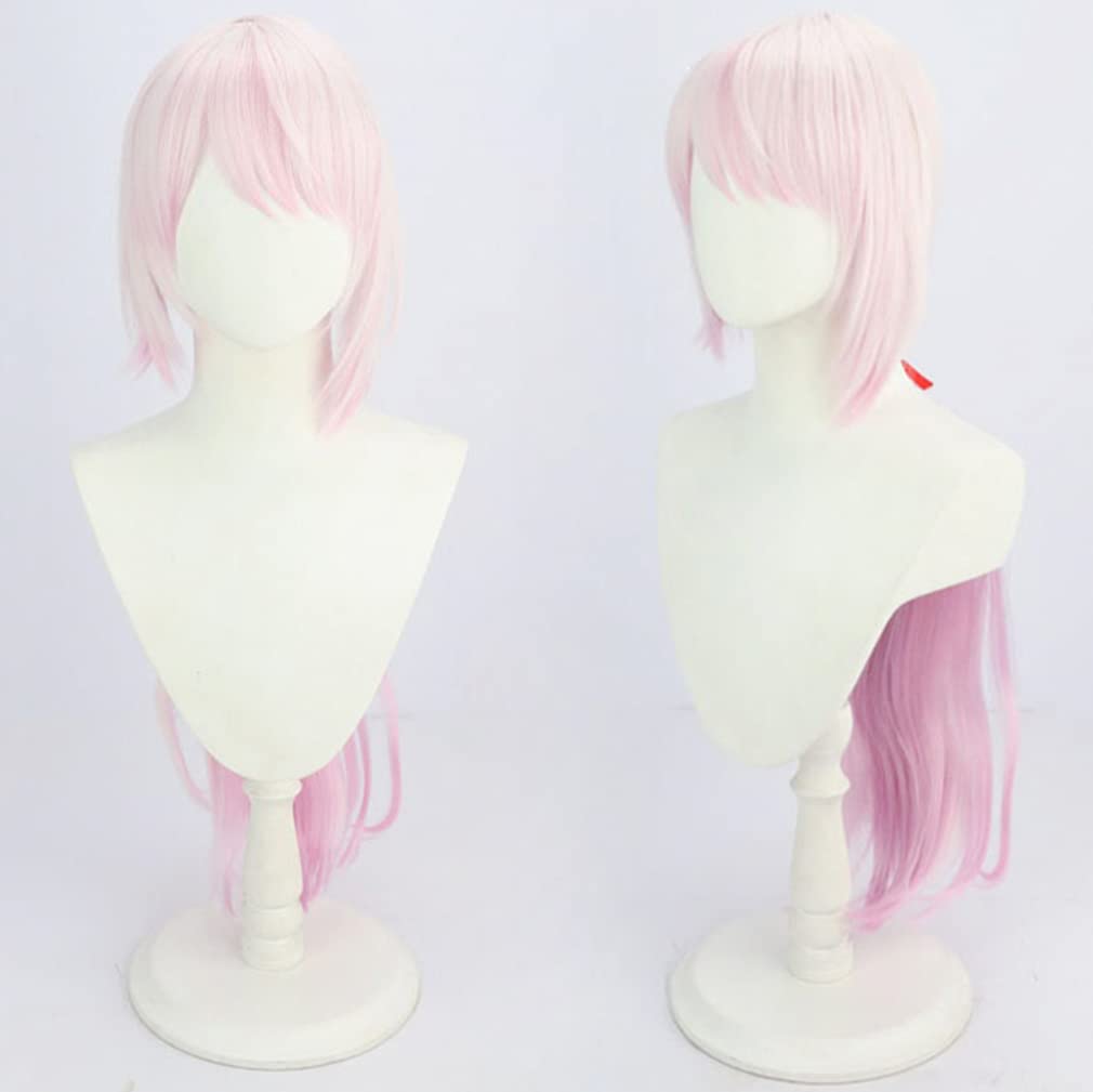 LAOBAO Cosplay Wig - Shiina Yuika (Gorisuner) Psychic - Pink Ponytail Long Wig - Heat Resistant - Costume Accessory for Parties, Festivals, Halloween,