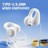 Wired Earphones with Wired Gaming Headset with Call Volume IPX Compatible with PCs and Online Meetings 3.5mm Microphone, Open-Ear, Non-Clog,