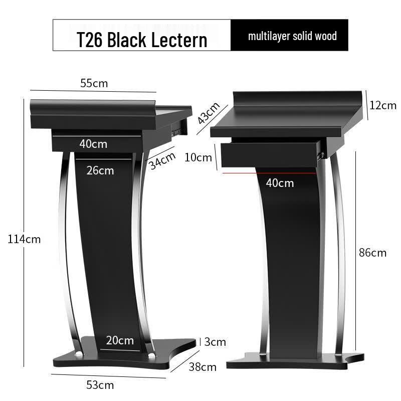 Jundingying T-26S Solid Wood Lectern Podium