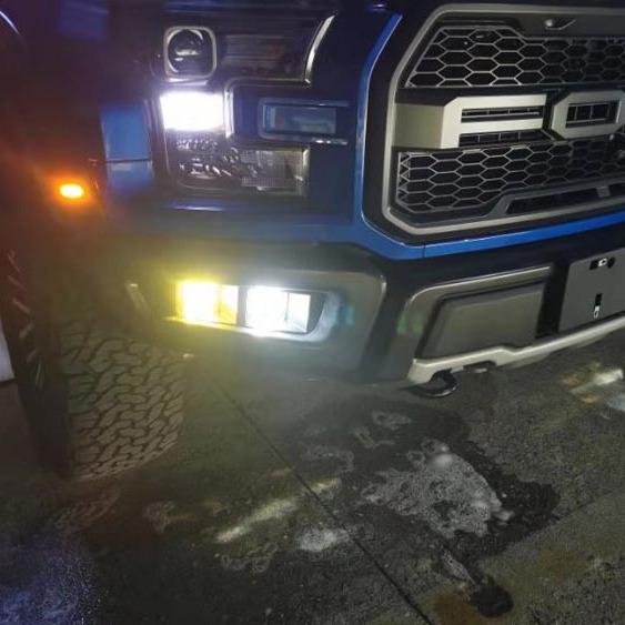 Ford Raptor F150 Fog Light LED Mounting Bracket Front Bumper Auxiliary Corner Bracket