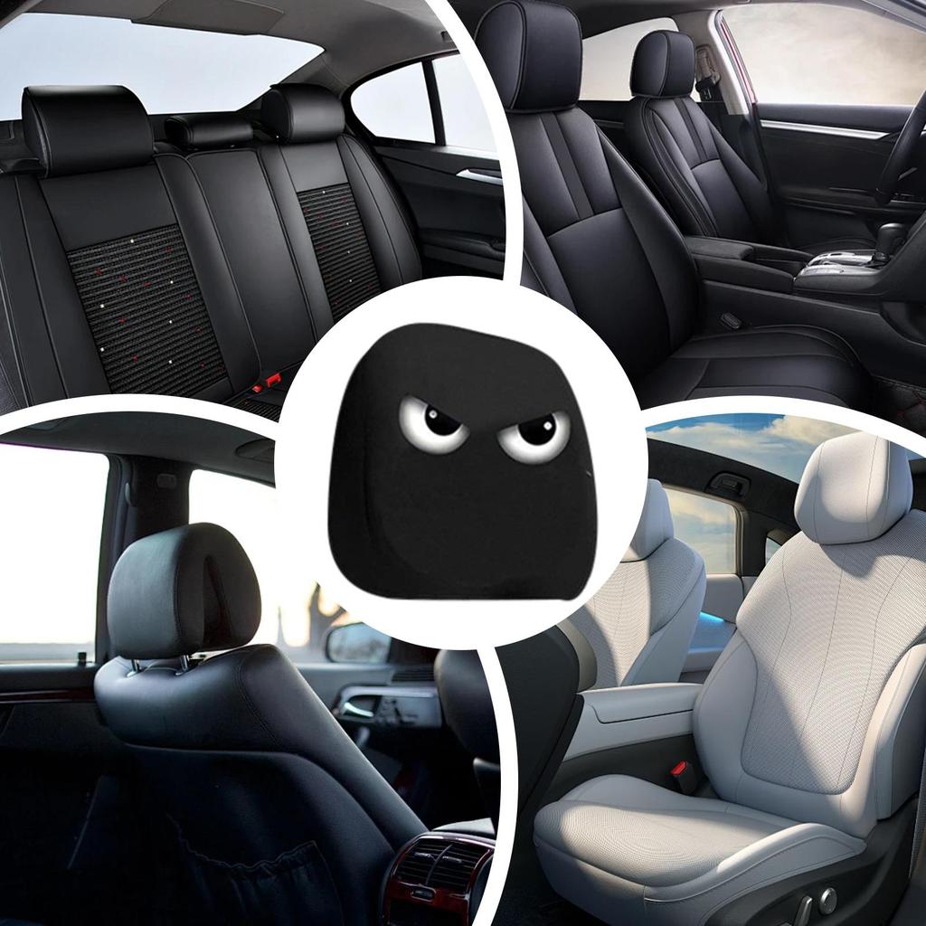 2pcs Car Headrest Cover Halloween Decoration Funny Auto Headrest Covers Soft Interior Accessories For SUV Vehicle Automotive