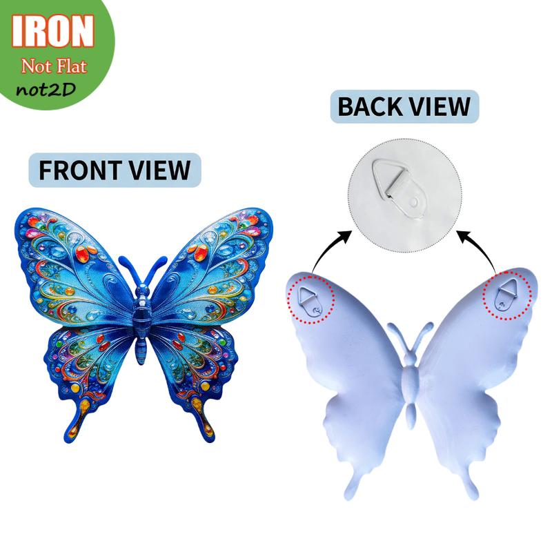 Vibrant Metal Butterfly Outdoor Wall Art 1/4Pcs Rustproof Decor for Garden Patio