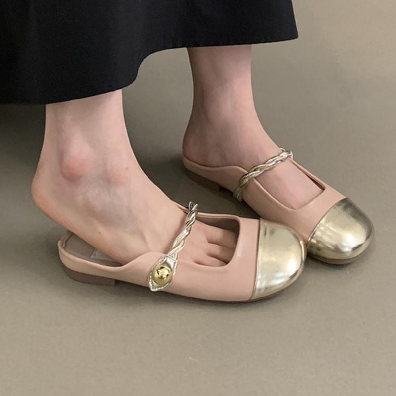 Fashion Flats Women Slippers Spring Casual Fashion Mules Shoes Dress Cozy Woman Sandals 2025 New Trend Designer Luxury Chaussures Femme