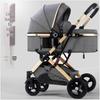 Reversible High Landscape 3-in-1 Baby Stroller with Reclining Seat and Shock Absorption