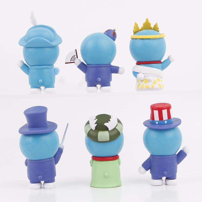 Adorable Doraemon Around The World Series Figurine Collectible Pvc Toy 8cm