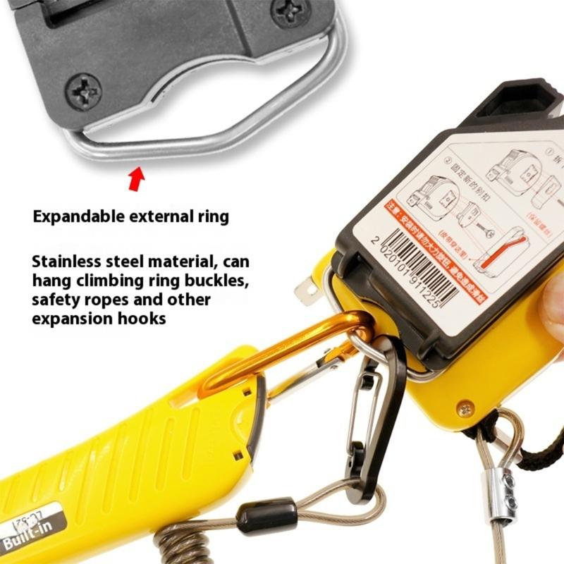 Universal Tape Measure Safety Clip With Detachable Carabiner Loop Measure Belt Attachments For Tool Belt Accessory