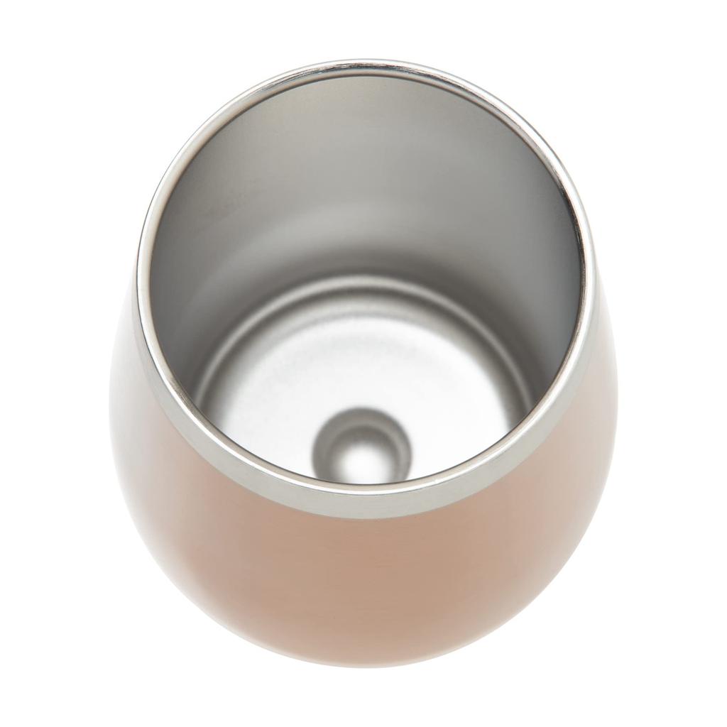 Maebata Thermo Round Tumbler, Pair, Vacuum Insulated, Double-Walled, Stainless Steel, Luxe Bronze & Silver, 350ml, Gift Set, 51431