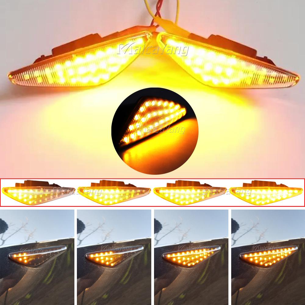 For BMW X3 F25 X5 E70 X6 E71 E72 2007-2019 Sequential Flashing LED Turn Signal Side Marker Lights