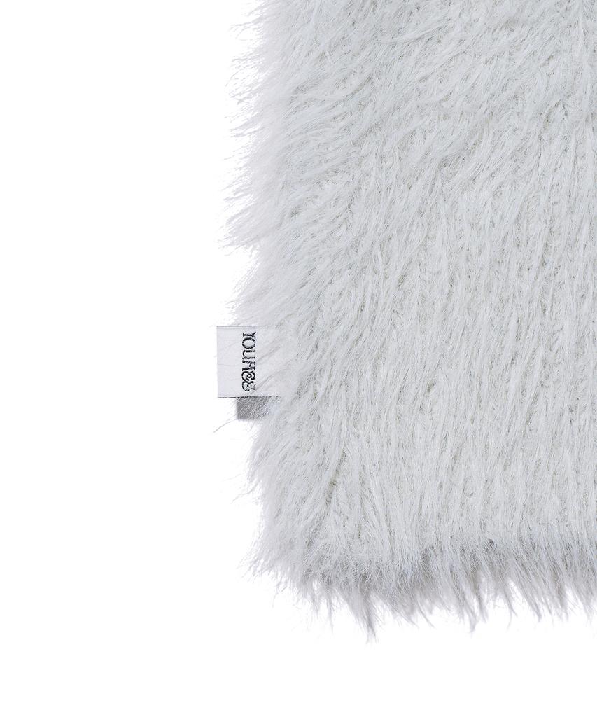 YOUHEE Hairy Cat Beanie Light Gray