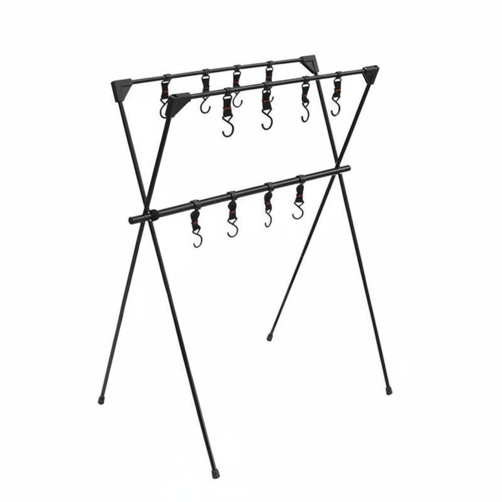 Foldable V-Shaped Rack Portable Triangular Storage Freestanding