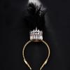 Luxurious Feathered Crown Headband With Rhinestones For Carnivals Parties And Special Occasion Women Costume Props