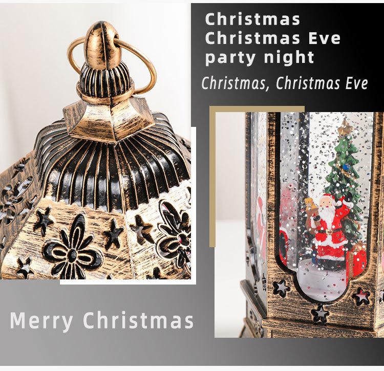 Rotating Christmas Music Lantern with Hotel Lighting and Oil Lamp Design