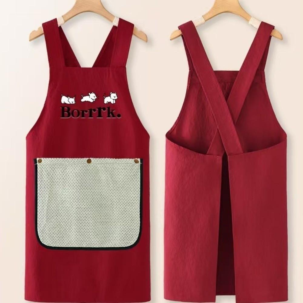 Anti-fouling Waterproof Apron Detachable Towel Kitchen Apron Restaurant Uniform