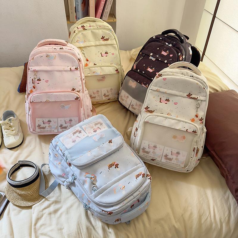 Cartoon Student Schoolbag Girls Animal Printed Backpack Large Capacity Backpack for Middle School Students