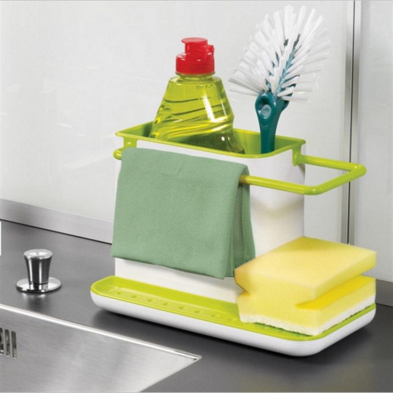 Mop Rack Kitchen Storage Rack For Kitchenware Sponge Drying Rack For Water Storage Towel And Cloth Hanging Rack For Dishwashing